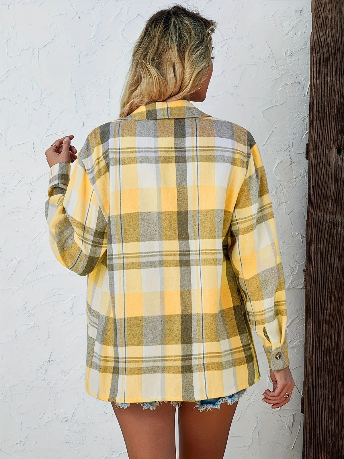 Violette | Women's Oversized Plaid Flannel Shirt