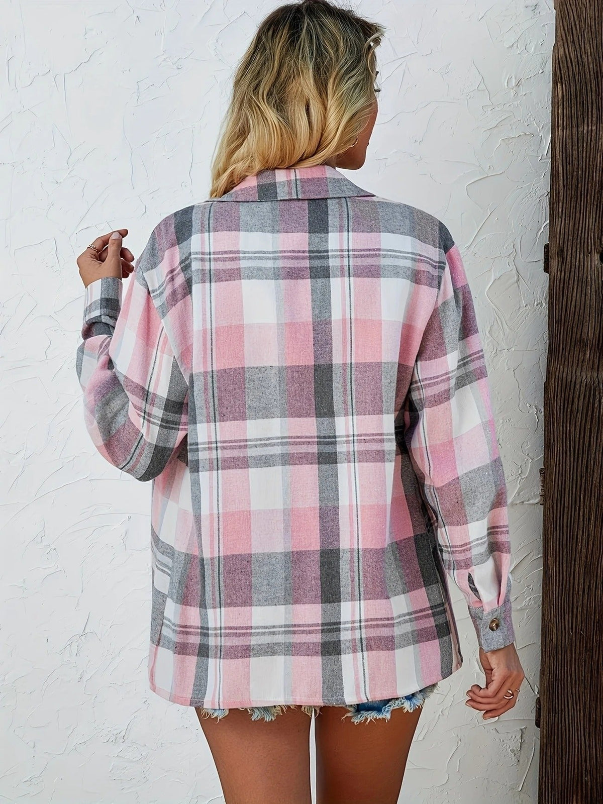 Violette | Women's Oversized Plaid Flannel Shirt
