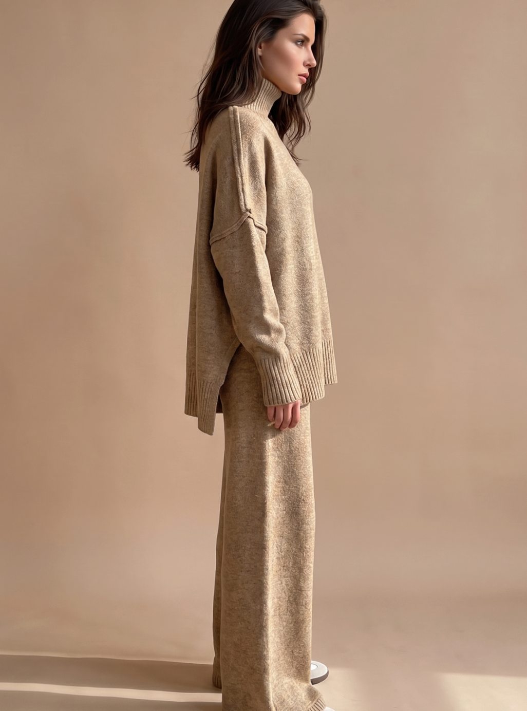 Maren | Oversized Turtleneck Wide-Leg Lounge Set