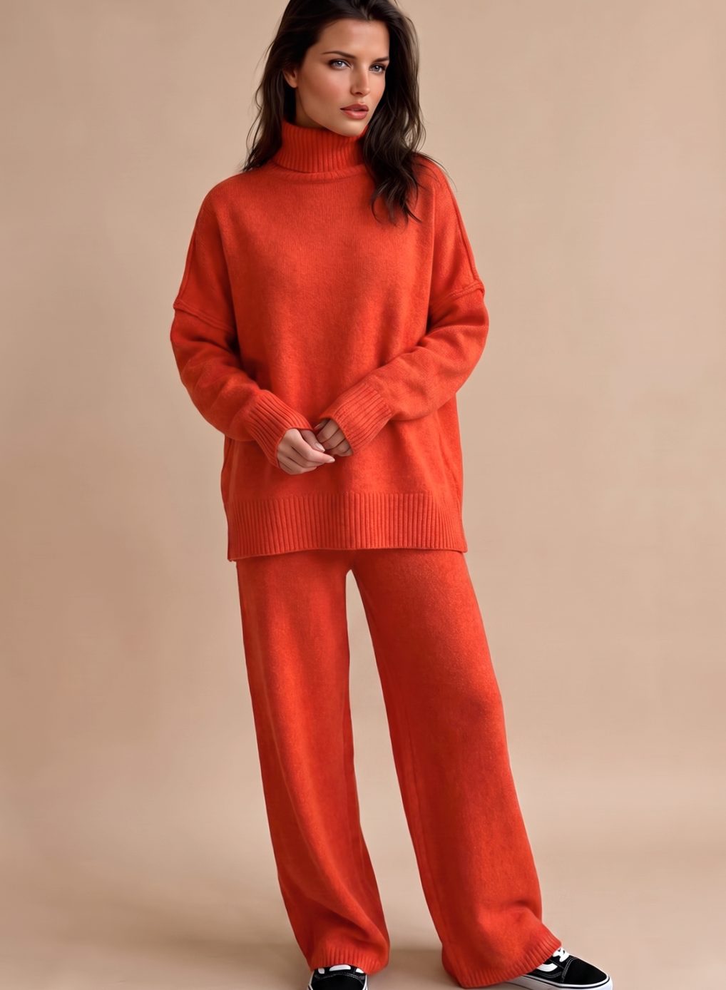 Maren | Oversized Turtleneck Wide-Leg Lounge Set