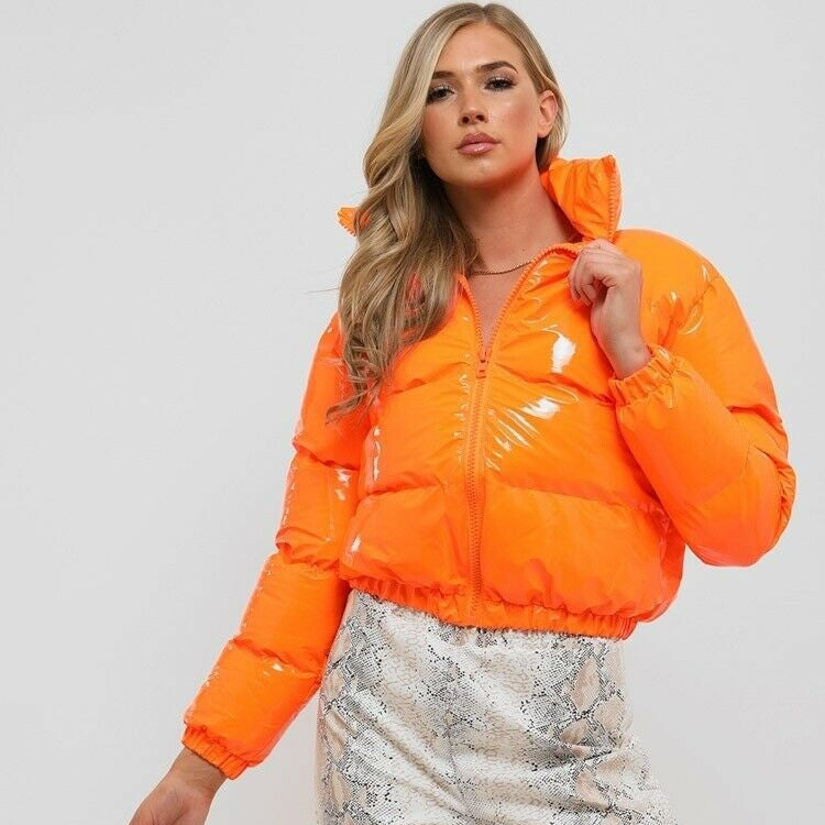 Zélie | Women's Cropped Metallic Puffer Jacket