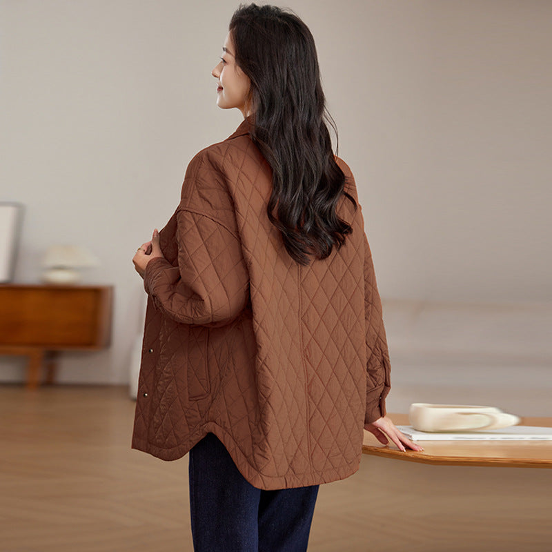 Tamsin | Women's Diamond-Quilted Longline Jacket