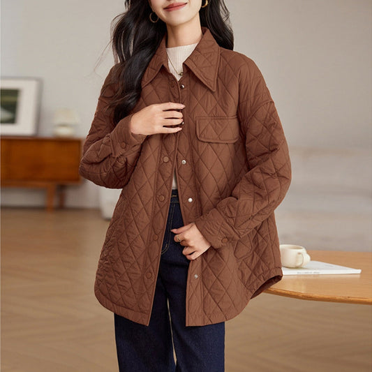 Tamsin | Women's Diamond-Quilted Longline Jacket