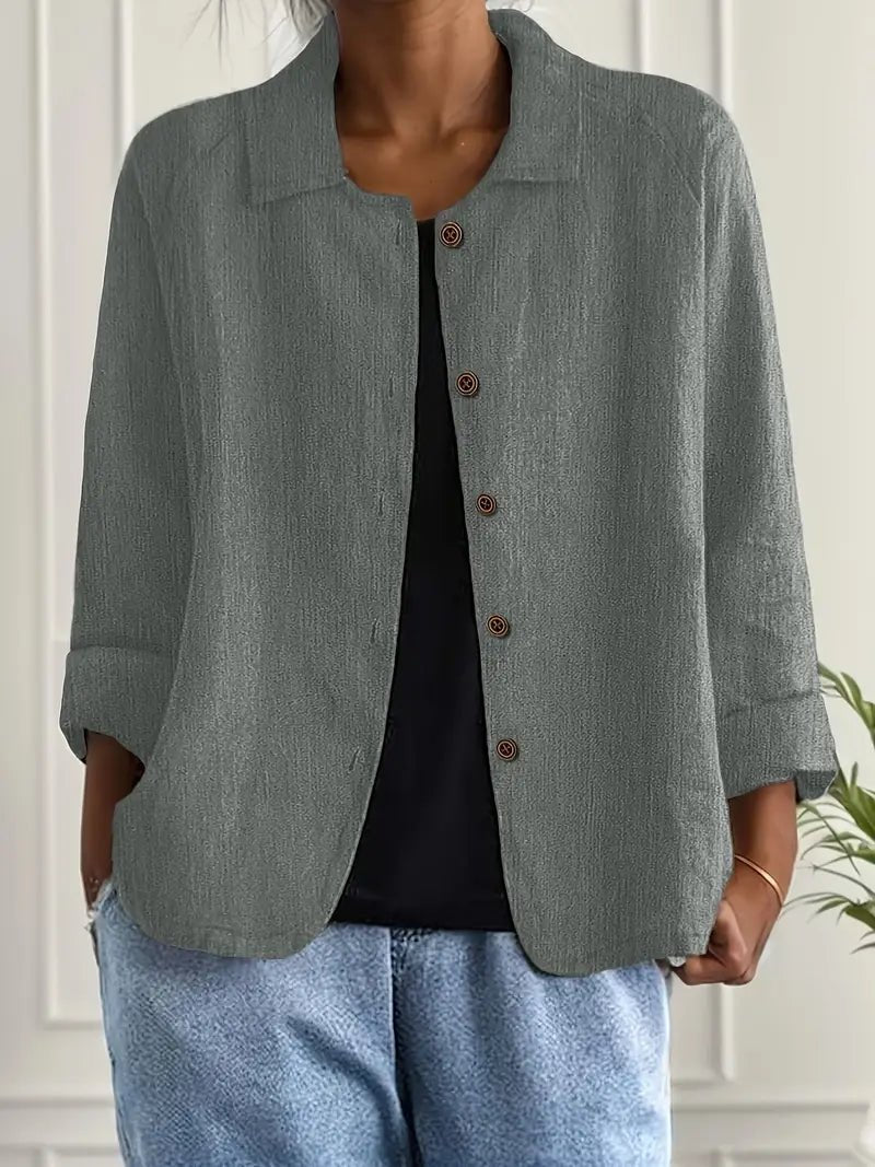 Solenne | Women's Relaxed Fit Shirt Jacket