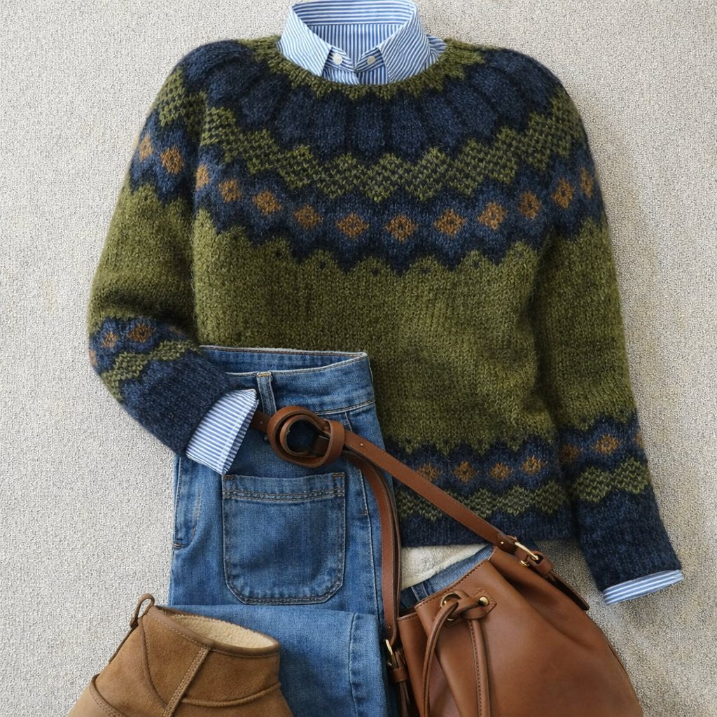 Winifred | Women's Fair Isle Nordic Knit Jumper