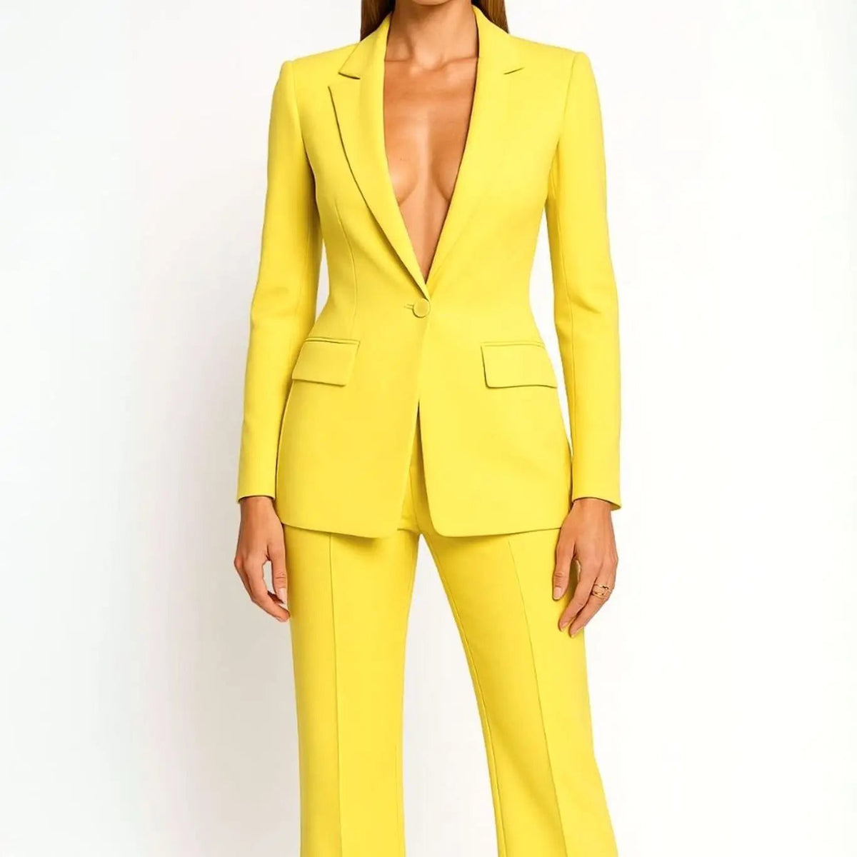 Ave | Women's Tailored Wide-Leg Blazer & Trouser Two-Piece Suit Set