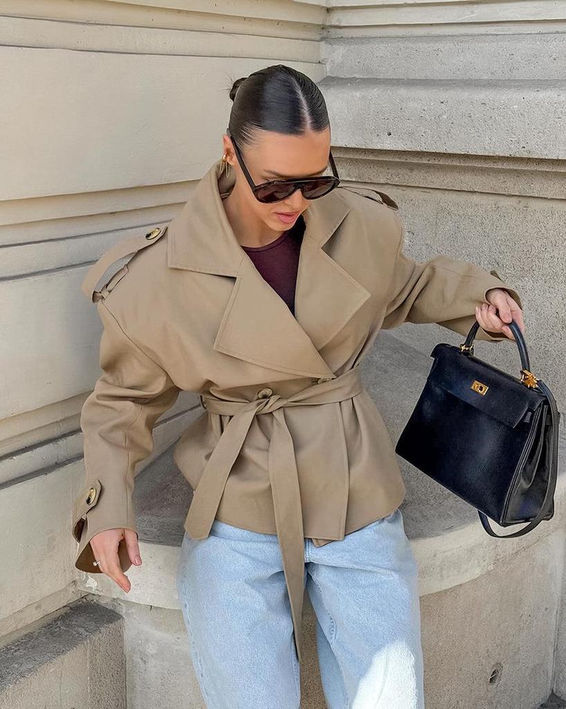 Esméline | Women's Belted Double-Breasted Trench Coat