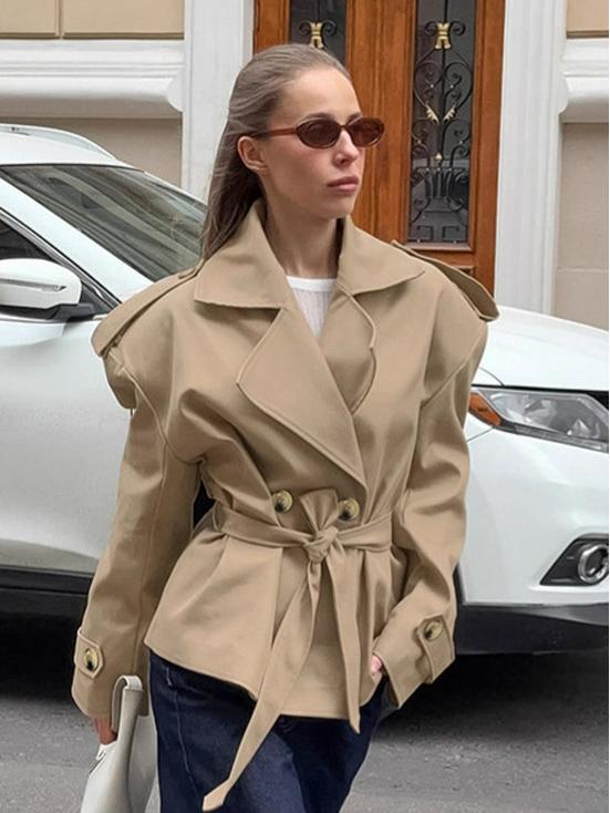 Esméline | Women's Belted Double-Breasted Trench Coat