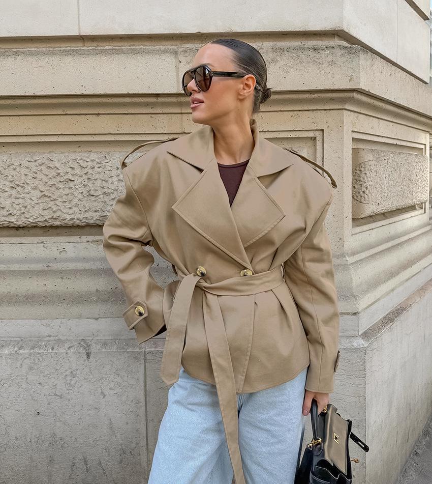 Esméline | Women's Belted Double-Breasted Trench Coat