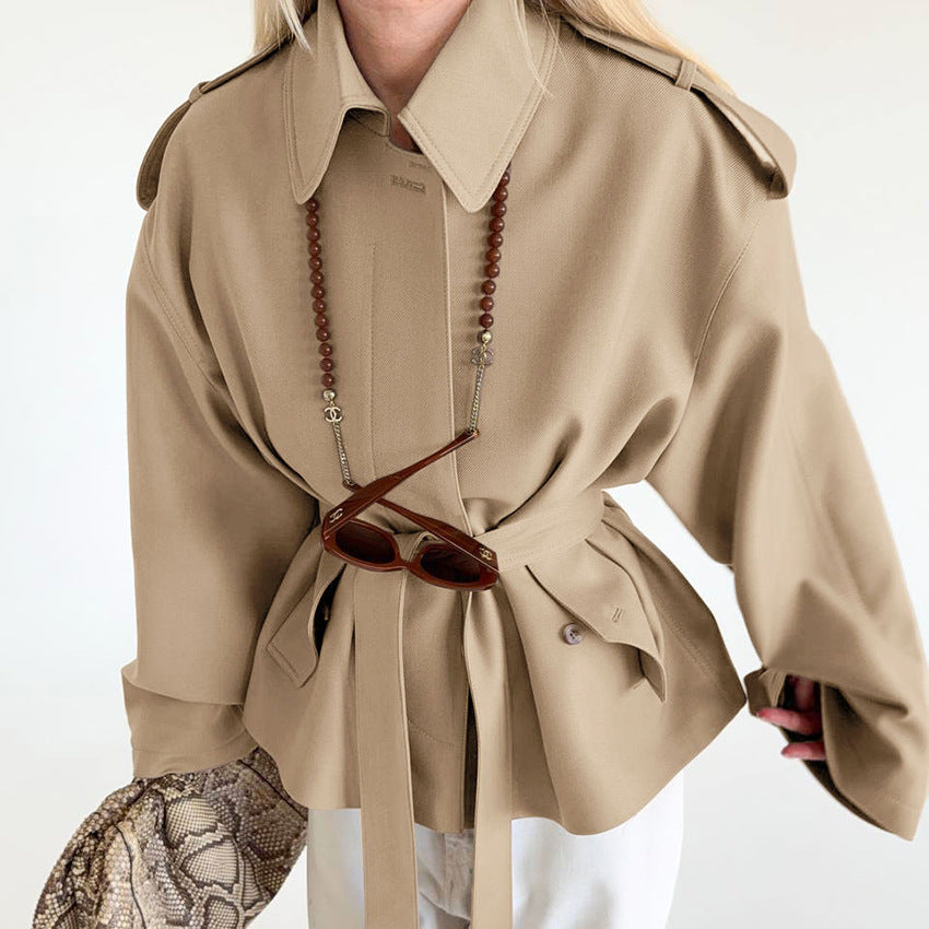 Tamsin | Women's Belted Peplum Trench Coat