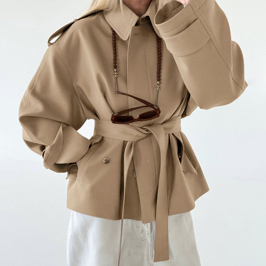Tamsin | Women's Belted Peplum Trench Coat