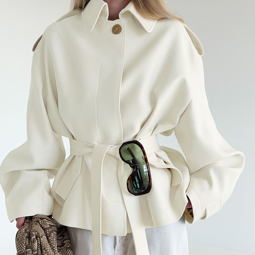 Tamsin | Women's Belted Peplum Trench Coat