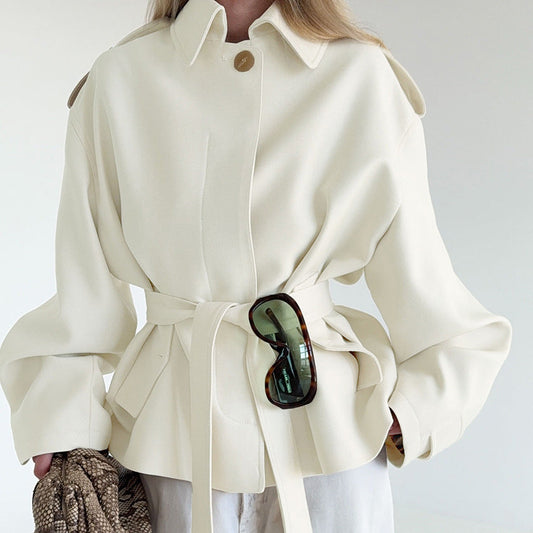 Tamsin | Women's Belted Peplum Trench Coat