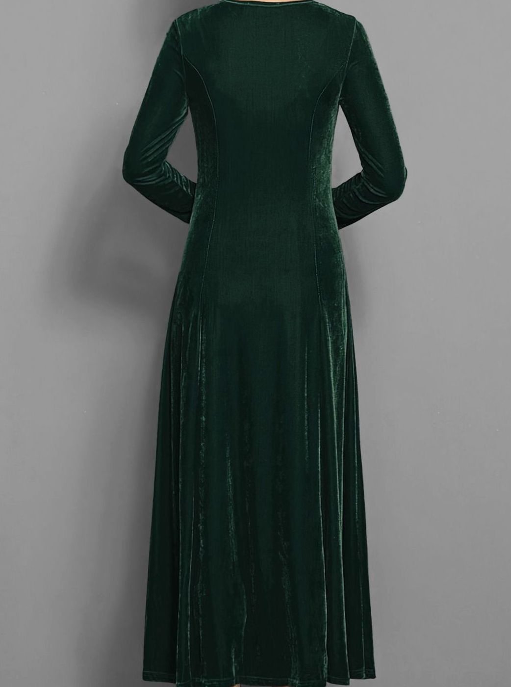 Seraphine | Women's Velvet Long Sleeve A-Line Maxi Dress