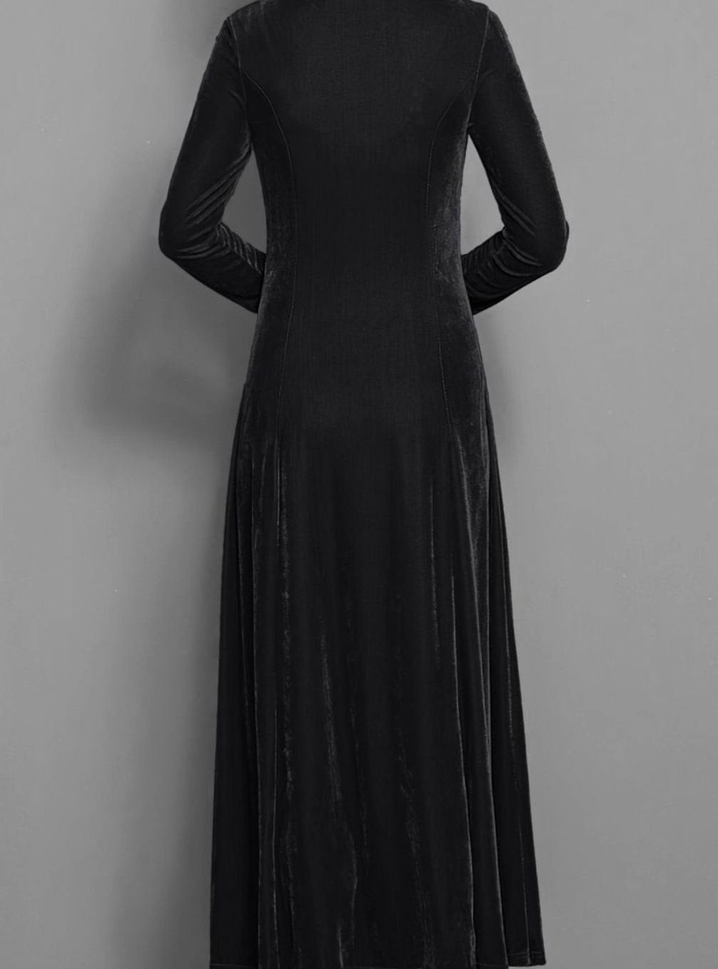 Seraphine | Women's Velvet Long Sleeve A-Line Maxi Dress