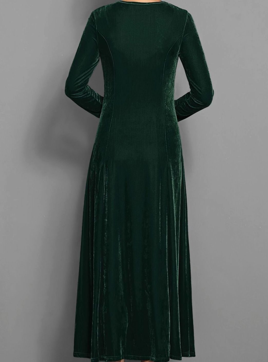 Seraphine | Women's Velvet Long Sleeve A-Line Maxi Dress