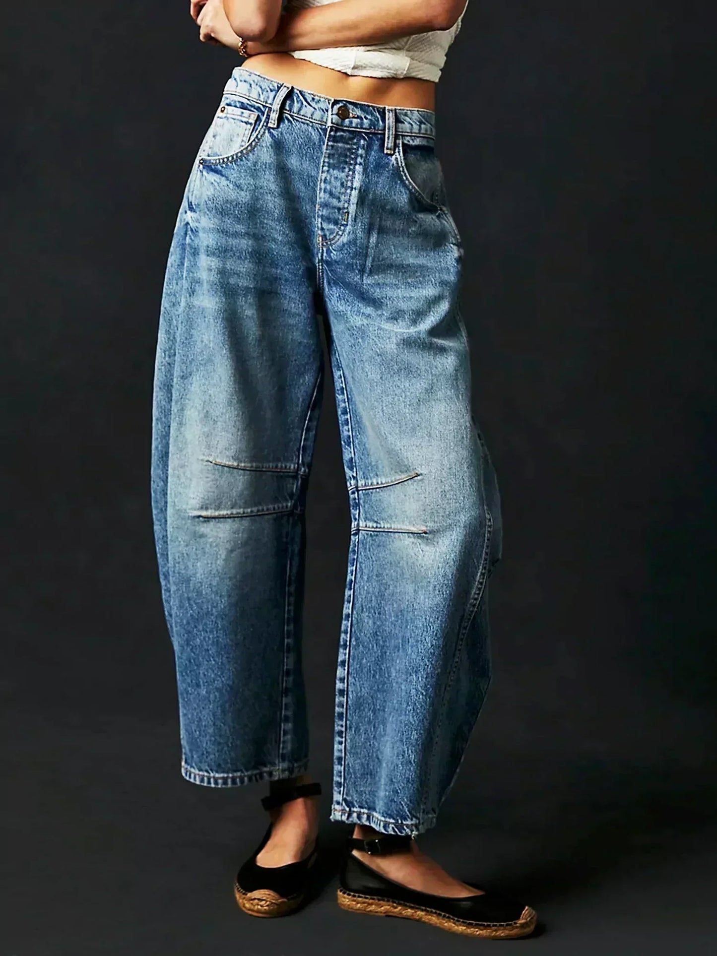 Monroe | Leopard Print Wide Leg Jeans for Women