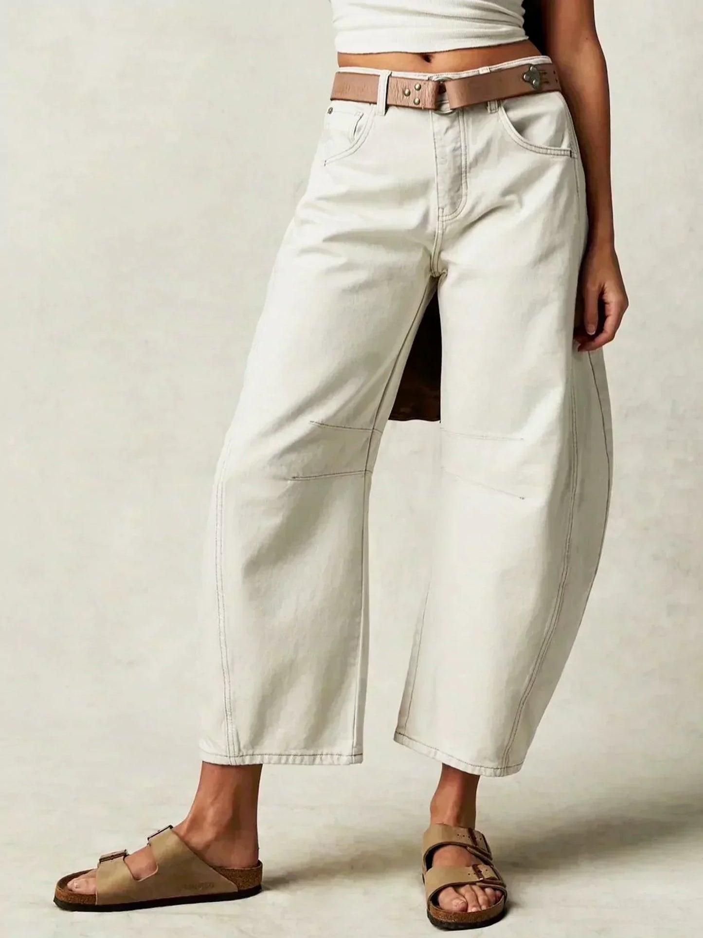Monroe | Leopard Print Wide Leg Jeans for Women