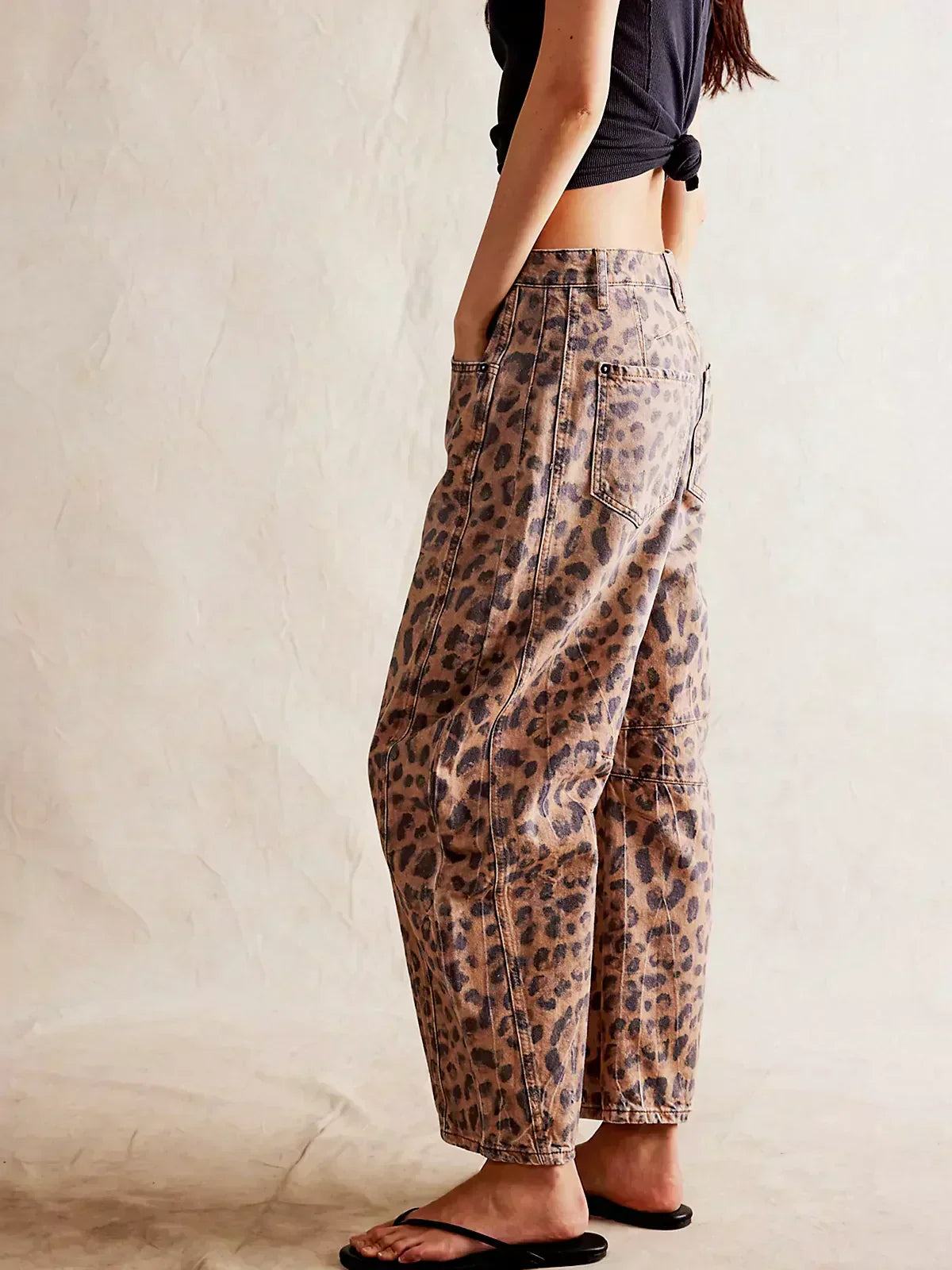 Monroe | Leopard Print Wide Leg Jeans for Women
