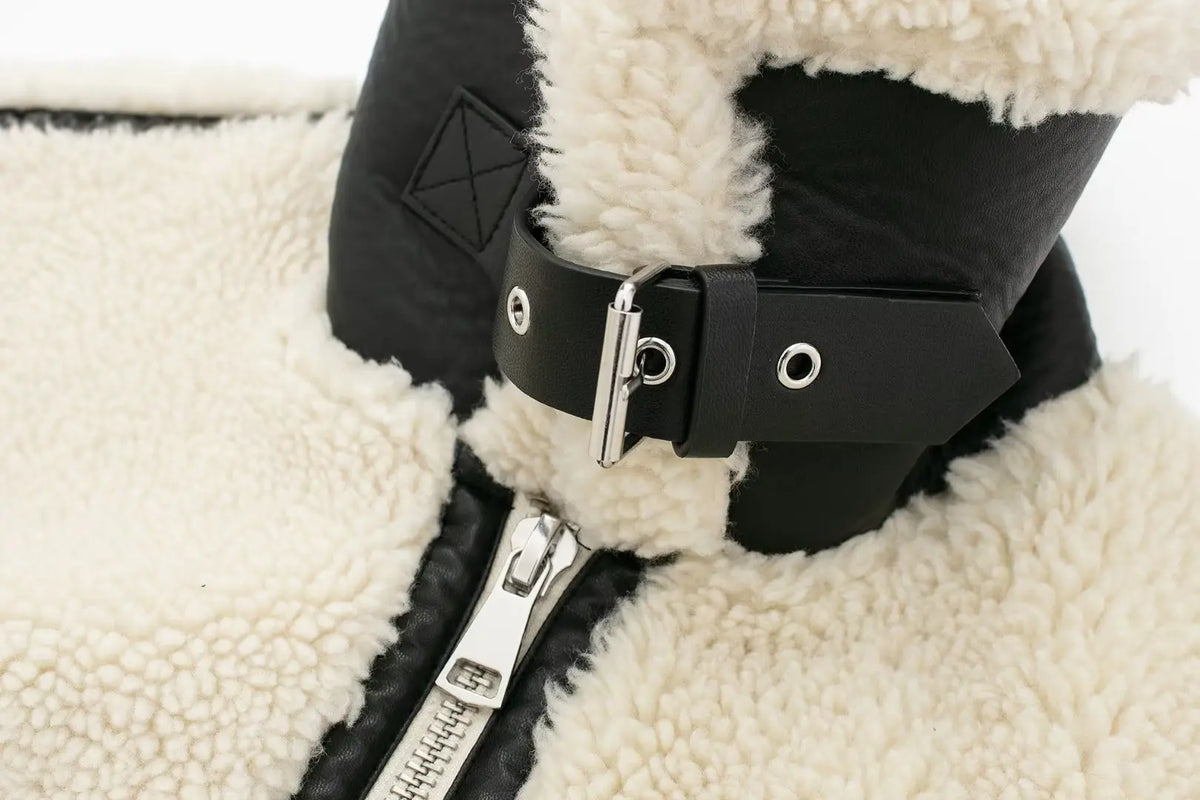 Juniper | Women's Oversized Teddy Jacket with Contrast Trim